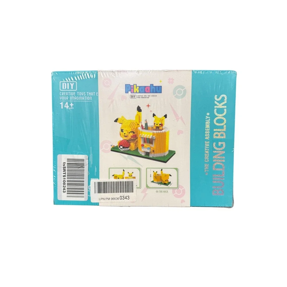 NEW PIKACHU Building Blocks DIY Pen Holder Creative Assembly YKO Gift Pokémon